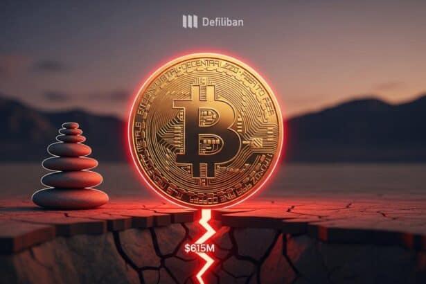 Bitcoin steadies after $615M crypto liquidations in 24h